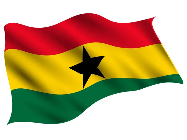 Ghana Icono Bandera Del País — Vector de stock