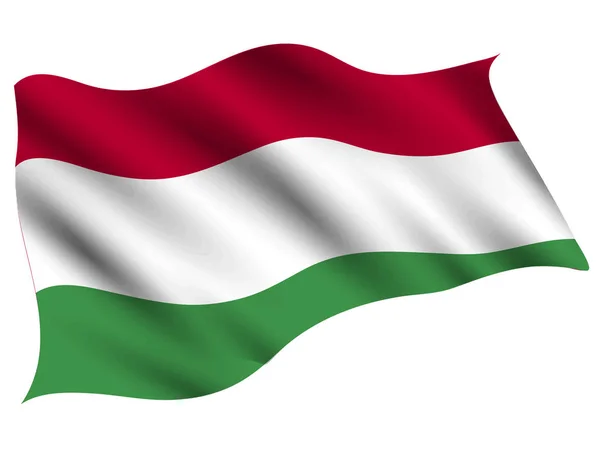 Ungheria Paese Bandiera Icona — Vettoriale Stock