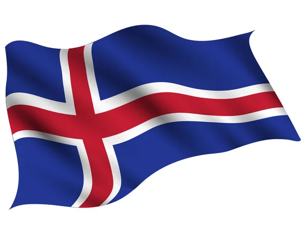 Islandia País Icono Bandera — Archivo Imágenes Vectoriales