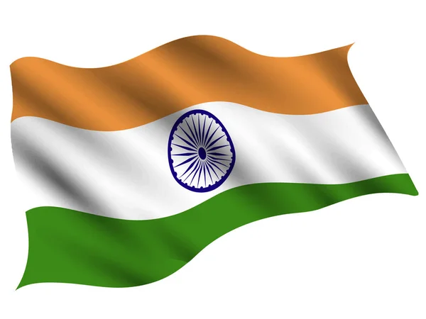 Inde Icône Drapeau Pays — Image vectorielle