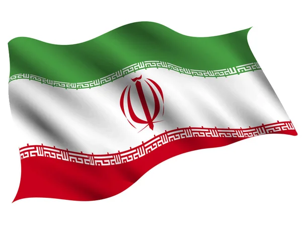 Ikone Der Iranischen Landesflagge — Stockvektor