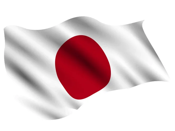 Giappone Paese Bandiera Icona — Vettoriale Stock