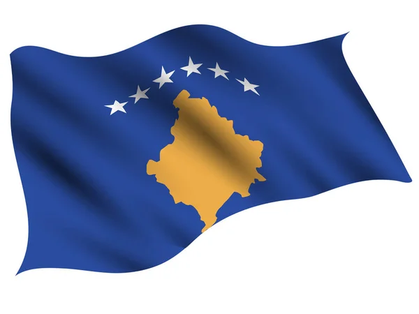 Kosovarische Flagge — Stockvektor