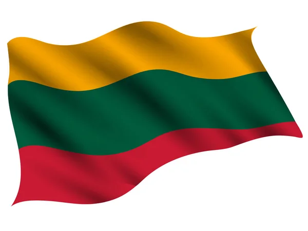 Εικονίδιο Σημαίας Της Χώρας Λιθουανία — Διανυσματικό Αρχείο