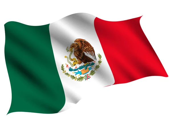 Ikona Flagi Kraju Meksyk — Wektor stockowy