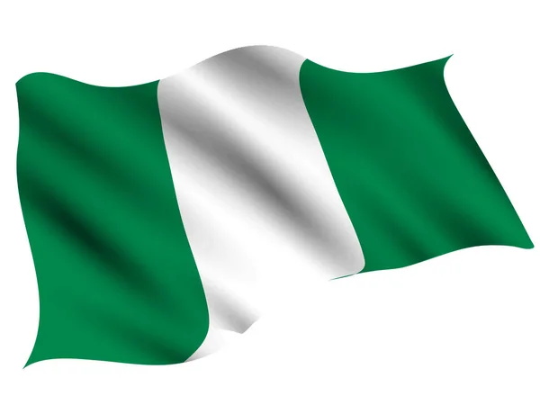 Ikona Příznaku Země Nigérie — Stockový vektor