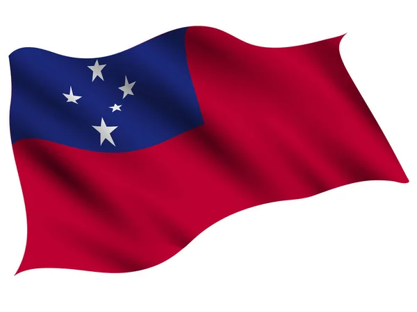 Samoa Land Flaggikonen — Stock vektor