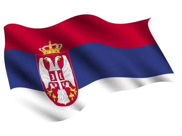 Serbia Paese Bandiera Icona — Vettoriale Stock