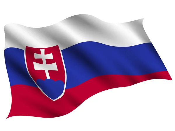 スロバキア国の旗のアイコン — ストックベクタ