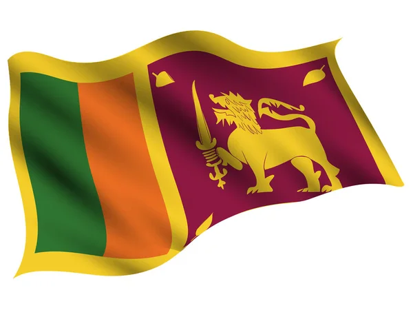 Sri Lanka Ícone Bandeira País — Vetor de Stock