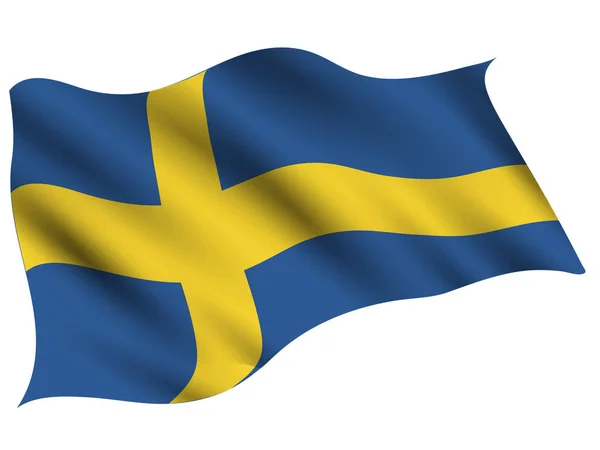 Sverige Land Flaggikonen — Stock vektor