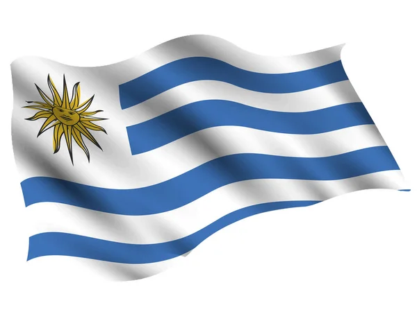 Uruguay Icône Drapeau Pays — Image vectorielle