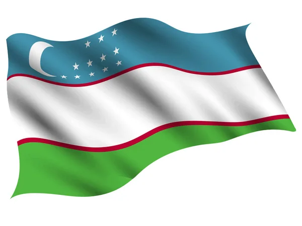 Uzbekistan Country Flag Icon — Stock Vector