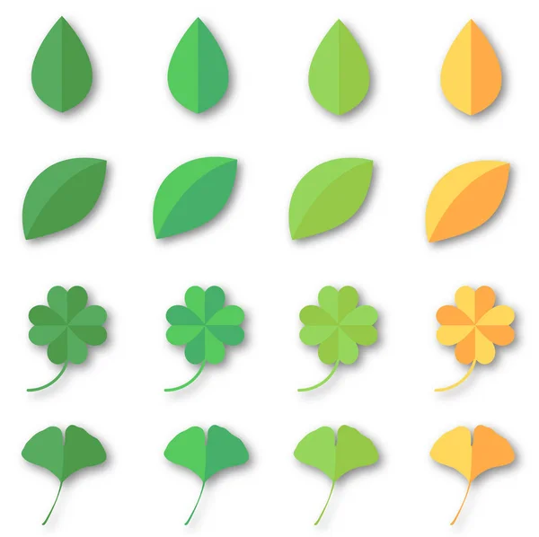 新鲜绿叶三叶草图标 — 图库矢量图片