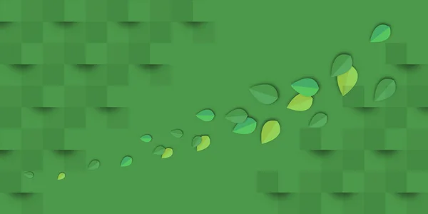 Verse Groene Geometrie Groene Achtergrond — Stockvector
