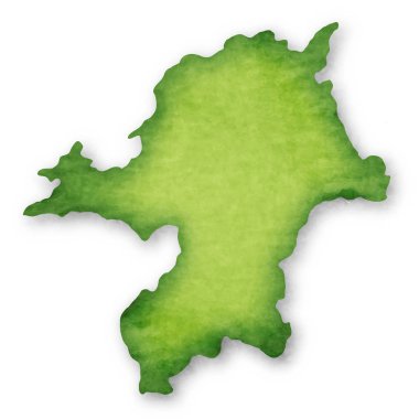Fukuoka Prefecture Japonya harita simgesi