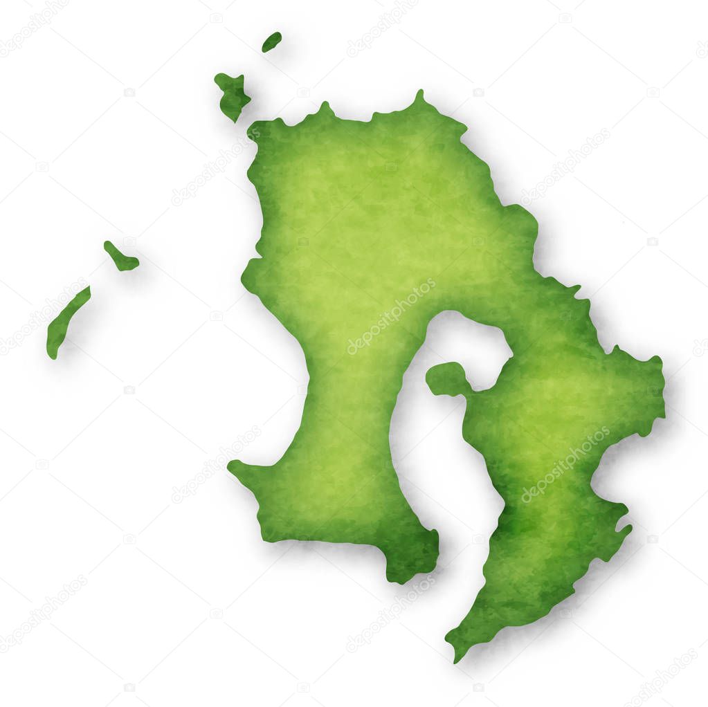 Kagoshima prefecture Japan map icon
