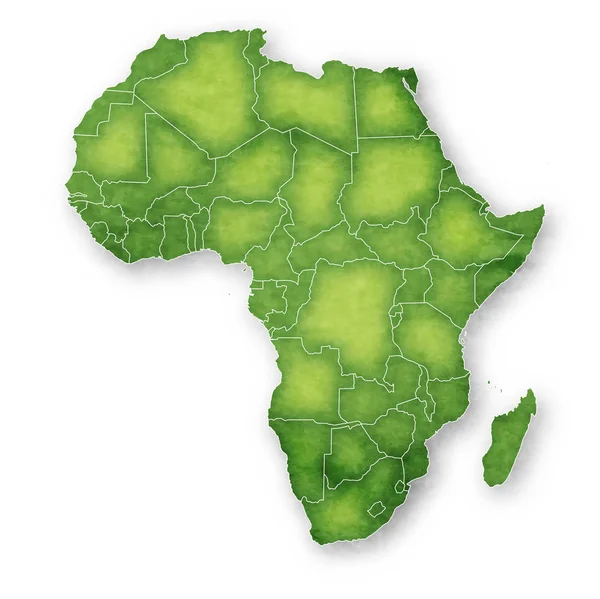 Afrika Karta Ram Ikon — Stock vektor