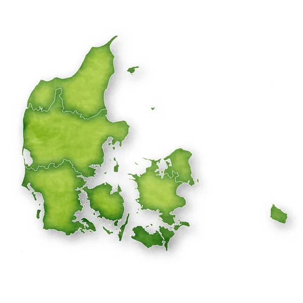 デンマーク地図フレーム アイコン — ストックベクタ