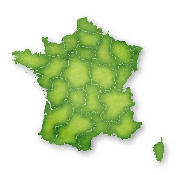 Frankrijk Kaartpictogram Frame — Stockvector