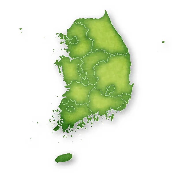 Icono Marco Mapa Corea — Archivo Imágenes Vectoriales
