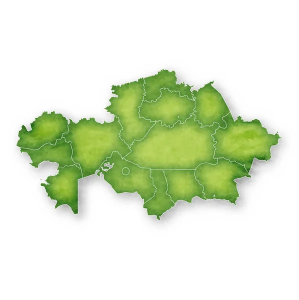 Kazakhstan Carte Cadre Icône — Image vectorielle