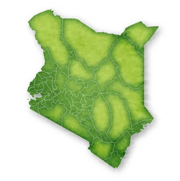 ケニア地図フレーム アイコン — ストックベクタ