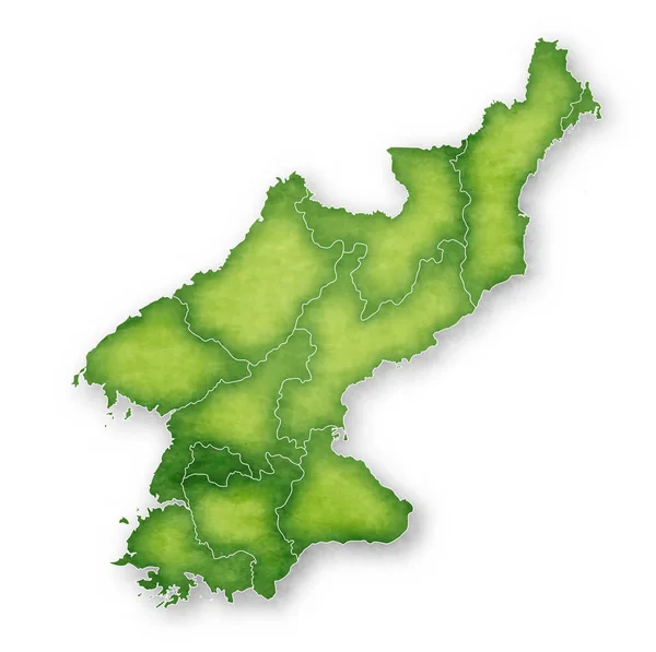 朝鲜地图框架图标 — 图库矢量图片