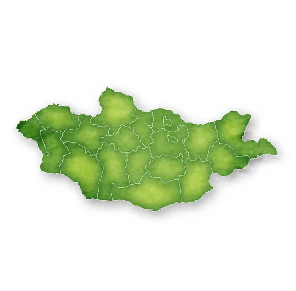 Mongólia Mapa Frame Icon — Vetor de Stock