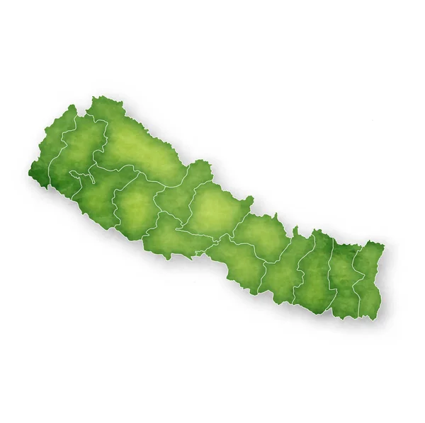 尼泊尔地图框架图标 — 图库矢量图片