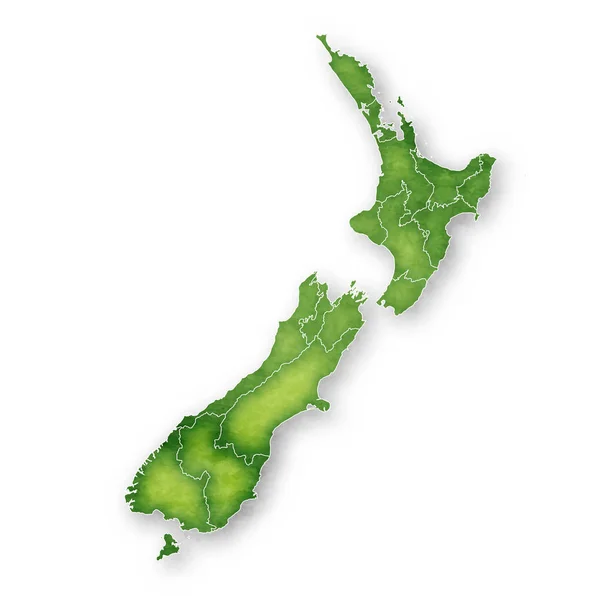 Nuova Icona Con Cornice Mappa Zealand — Vettoriale Stock