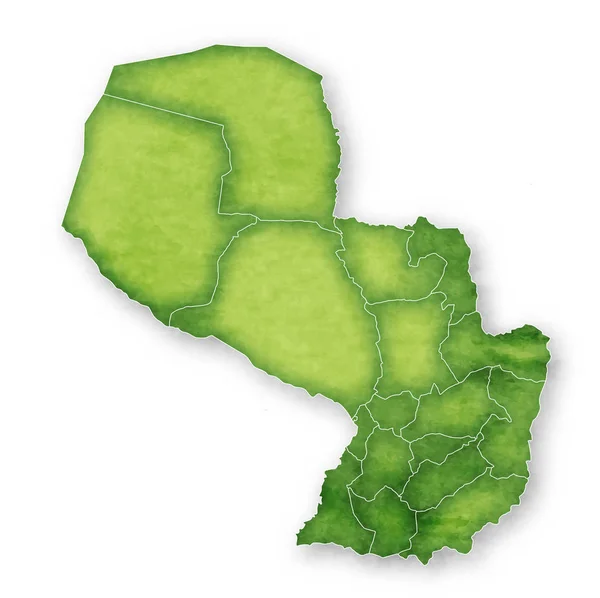 Ikona Ramki Mapę Paragwaj — Wektor stockowy