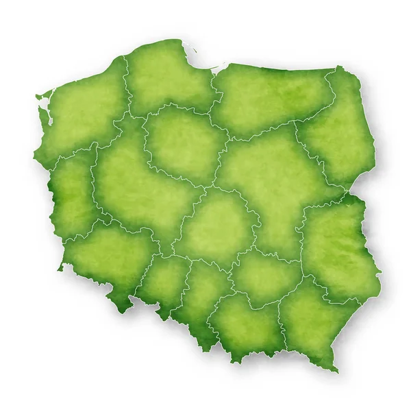 Poland Map Frame Icon — Stock Vector