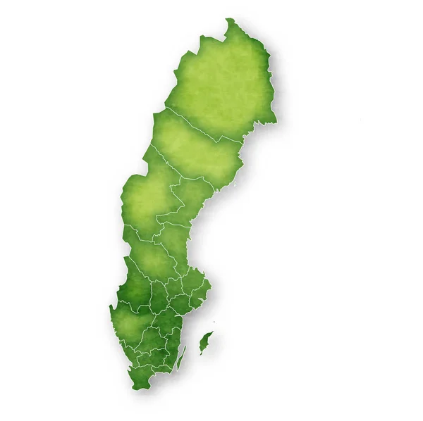 Suecia Mapa Icono Del Marco — Archivo Imágenes Vectoriales