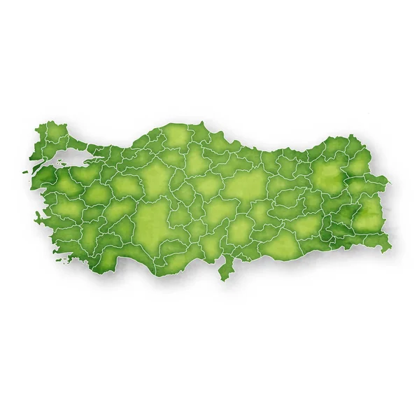 Turquía Mapa Marco Icono — Vector de stock