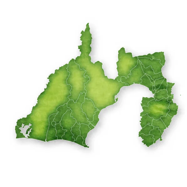 Ikona Zielona Mapa Shizuoka — Wektor stockowy