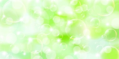 Taze yeşil gökyüzü açık renkli