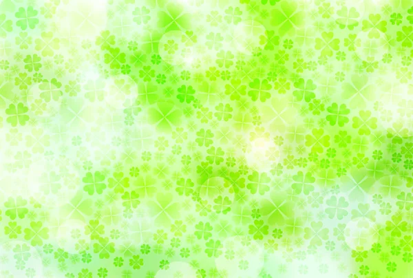 Frische Grüne Kleeblätter Hintergrund — Stockvektor