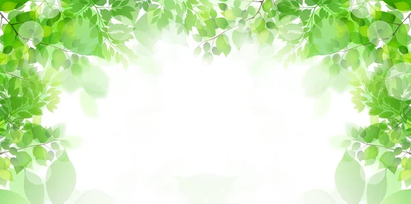 Świeże Zielone Liście Zielone Tło — Wektor stockowy