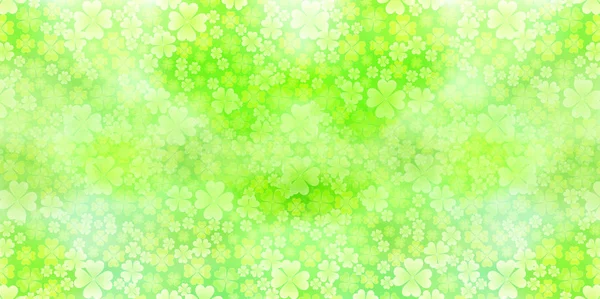 新鮮な緑のクローバーの葉の背景 — ストックベクタ