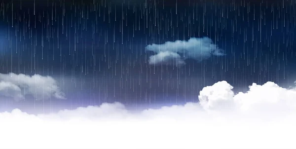 Pora Deszczowa Chmury Krajobraz Tło — Wektor stockowy