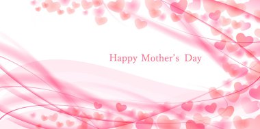 Anneler günü kalp pembe arka plan