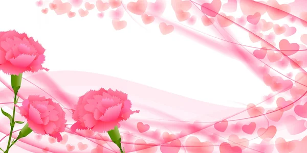 Dia Das Mães Coração Fundo Rosa —  Vetores de Stock