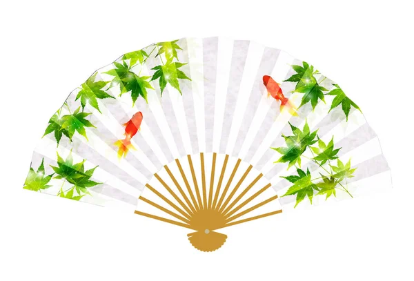 Goldfish Arce Icono Papel Japonés — Vector de stock