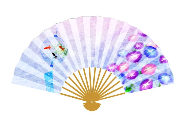 Carte Vœux Été Gloire Matin Icône Papier Japonais — Image vectorielle