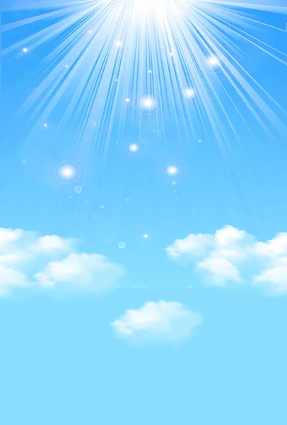 Sky Clouds Landscape Background — Stock Vector