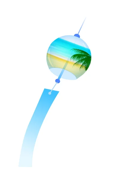 Summer Sea Palm Icon — Stock Vector