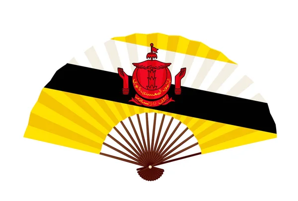 Brunei Nationale Vlag Symbool Pictogram — Stockvector