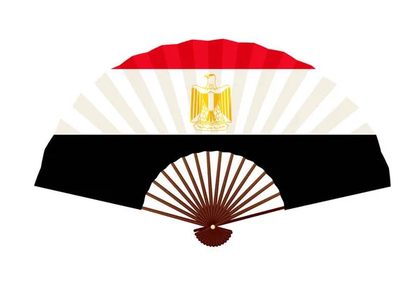 Egyiptom Nemzeti Zászló Szimbólum Ikon — Stock Vector