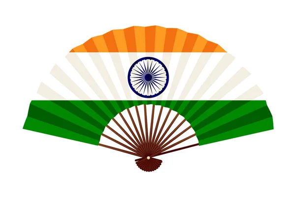 Indiens Nationella Flaggsymbol Ikon — Stock vektor